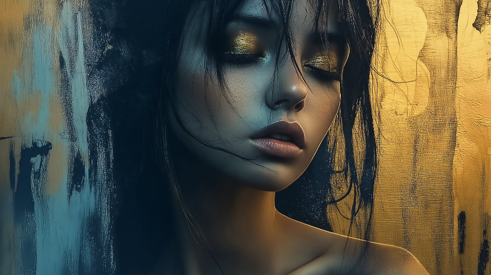 Portrait wallpaper design file showing detailed gold and blue artistic pattern