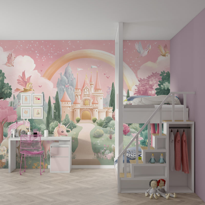 Princess Wall Mural transforming a playroom into a magical kingdom
