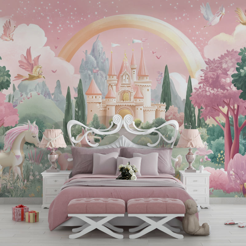 Princess Mural creating an enchanted atmosphere in a girl's bedroom