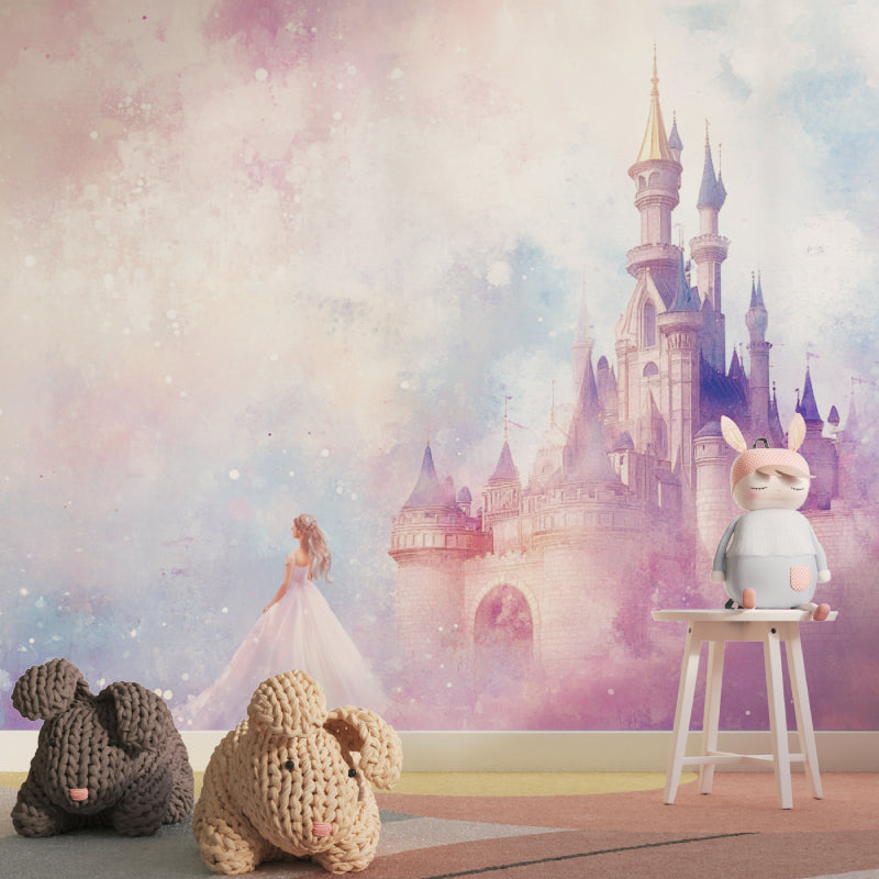 Princess wall mural bringing enchantment to a nursery space