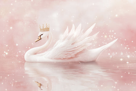 Princess Swan Wallpaper design file showing intricate pattern and gold crown details