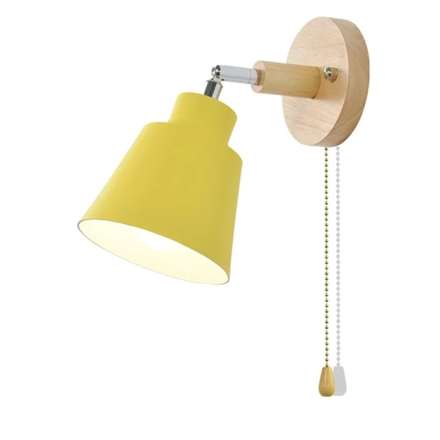 Adjustable Wall Light  Wooden Base With Pull Chain - Product detail 8