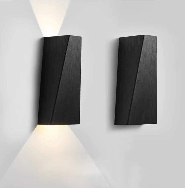 Modern LED Wall Light Dual Beam Black Metal Sconce - Product detail 8