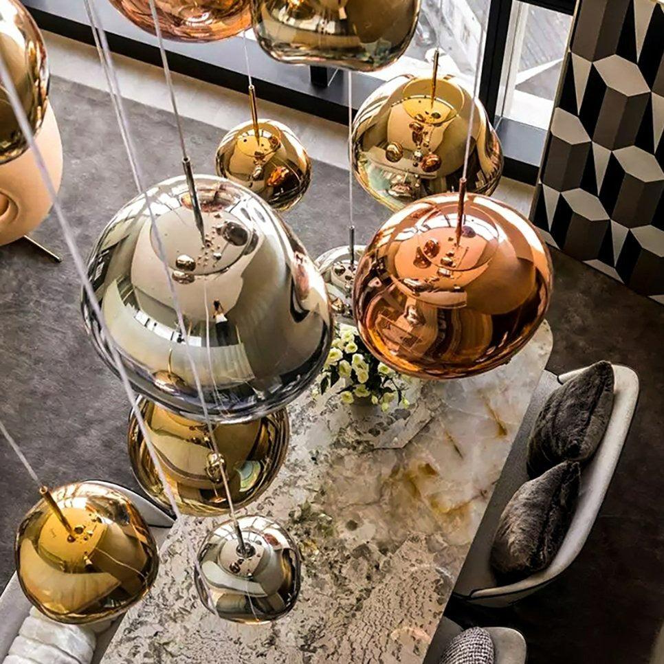 Modern Pendant Light Metallic Sphere Collection - Product showcase