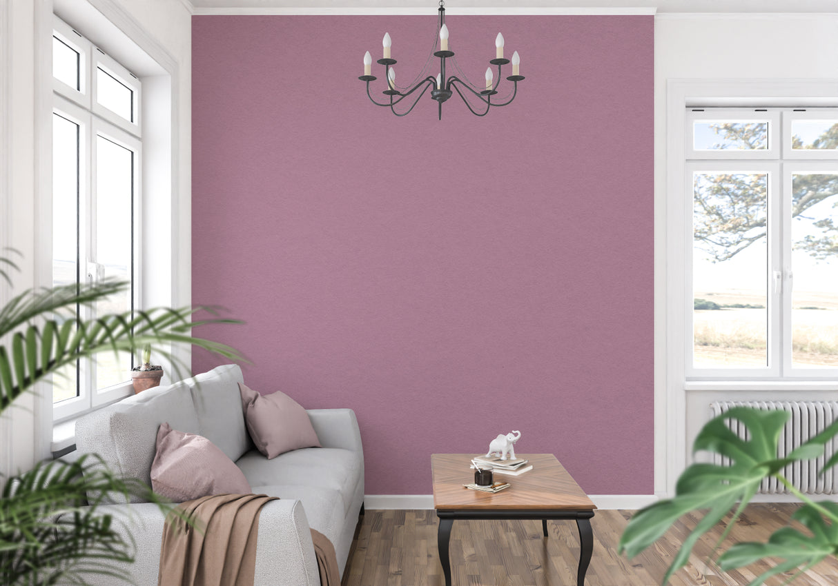 Elegant mauve accent wall in dining room with contemporary furniture