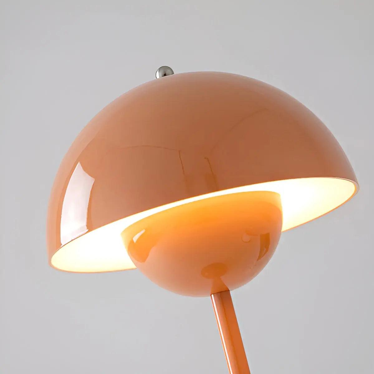 Modern Dome Table Lamp Pink Metal Finish - Product example