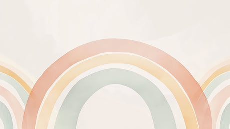 Pastel rainbow arch design file showing soft color transitions and gentle curves