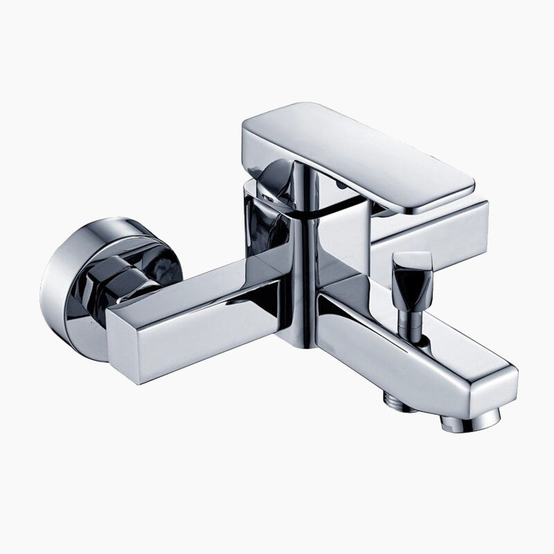 Modern Bath Mixer Tap Chrome Plated Zinc Alloy - Product showcase