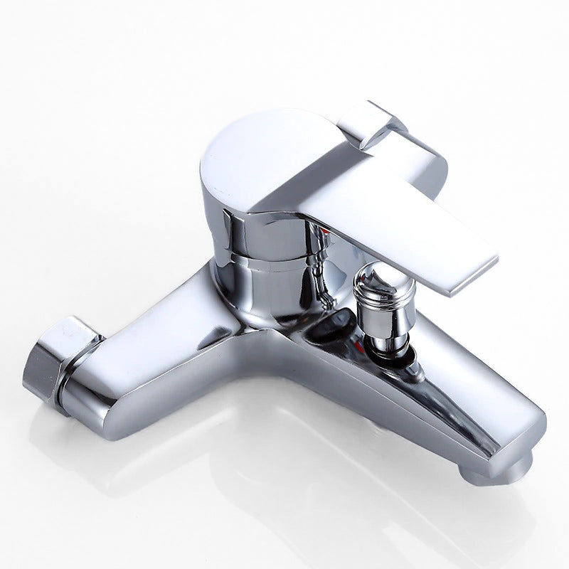 Modern Bath Mixer Tap Chrome Plated Brass Design - Product detail 4