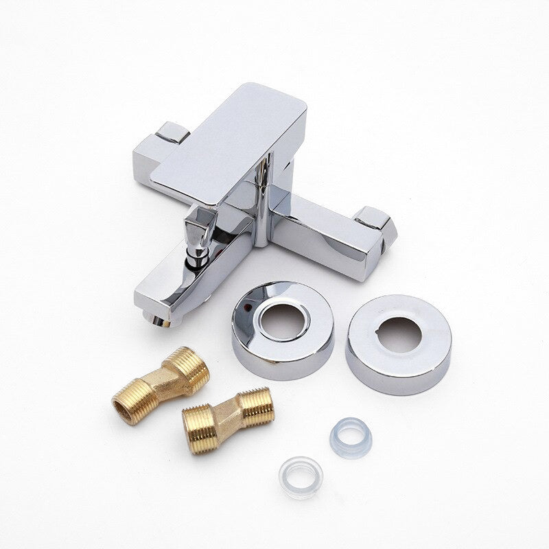 Modern Bath Mixer Tap Chrome Plated Zinc Alloy - Detailed view