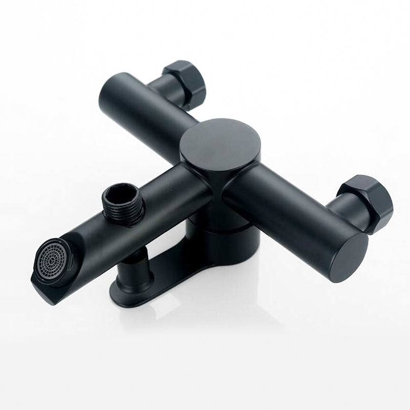 Modern Bath Mixer Tap Matte Black Stainless Steel - Detailed view