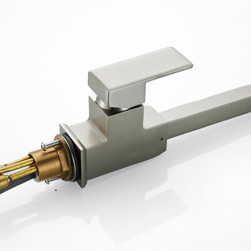 Modern Pull-Down Kitchen Faucet Square Neck Design With Spray Head - Product detail 4