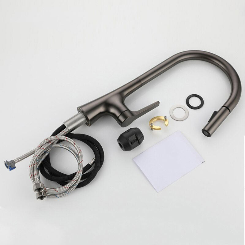 Modern Kitchen Faucet Pull-Down Spray Head Matte Black - Product detail 5