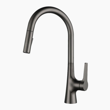 Modern Kitchen Faucet  Pull-Down Spray Head Matte Black - Product showcase