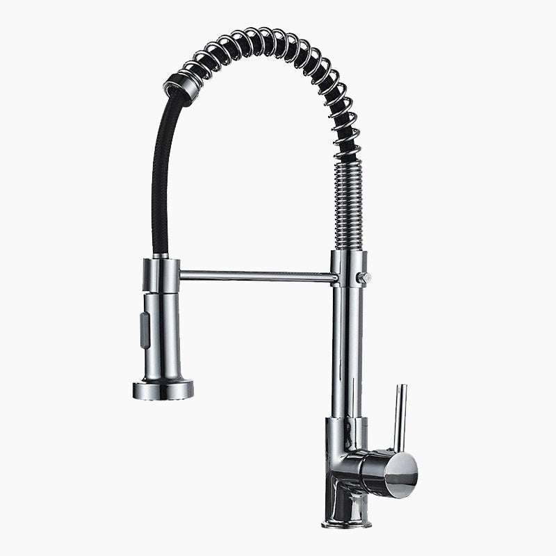 Professional Kitchen Faucet Chrome Pull-Down Spray Head - Product showcase