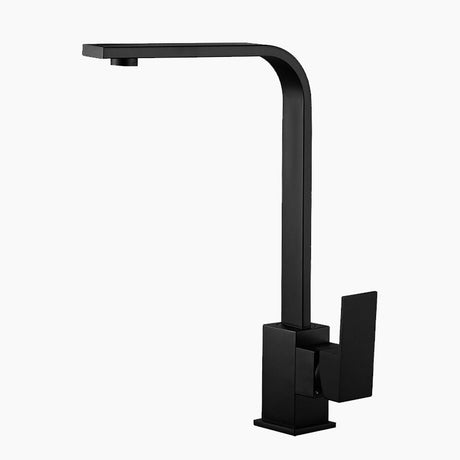 Modern Kitchen Faucet  Geometric Matte Black Design - Product showcase