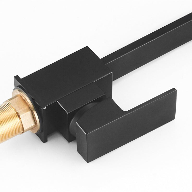 Modern Kitchen Faucet  Geometric Matte Black Design - Product example