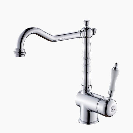 Vintage Kitchen Faucet  Chrome Single Handle Mixer - Product showcase