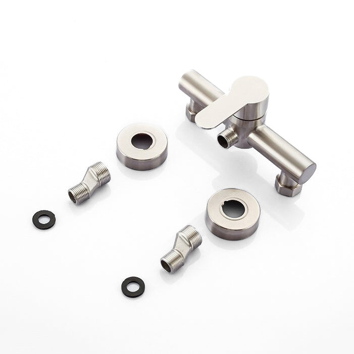 Modern Shower Mixer Tap Brushed Stainless Steel Design - Product example