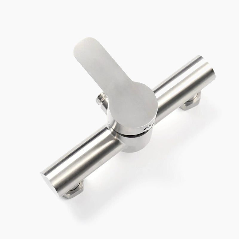 Modern Shower Mixer Tap Brushed Stainless Steel Design - Detailed view