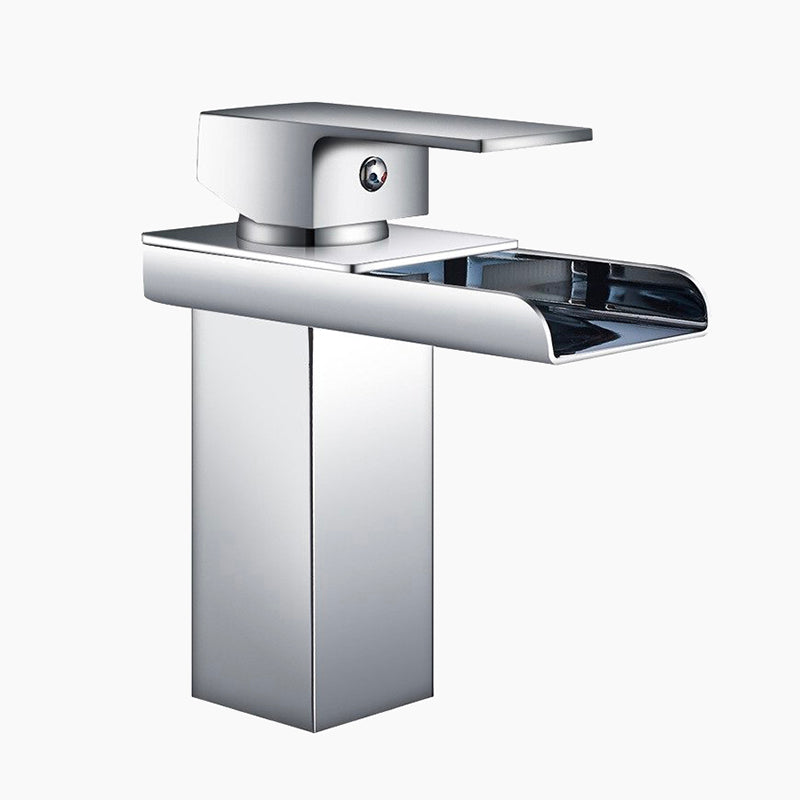 Waterfall Basin Faucet  Modern Chrome Single Handle - Product showcase
