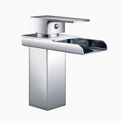 Waterfall Basin Faucet  Modern Chrome Single Handle - Product showcase