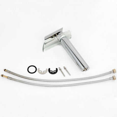 Glass Waterfall Bathroom Faucet  Chrome Vessel Mixer Tap - Product detail 5