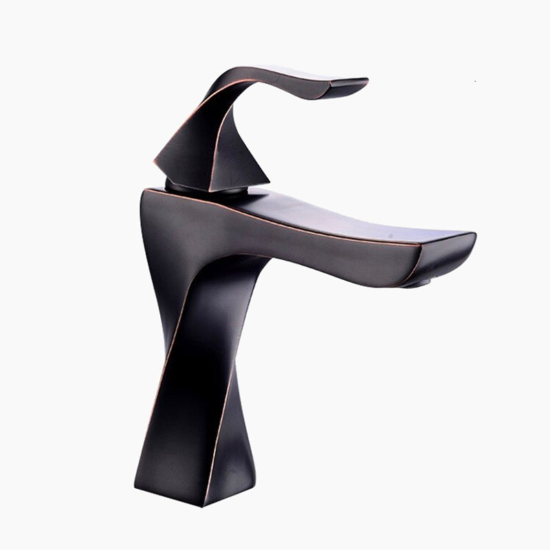 Modern Bathroom Faucet  Sculptural Oil-Rubbed Bronze Design - Product showcase