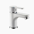 Modern Bathroom Faucet  White Zinc Alloy Single Handle - Product showcase