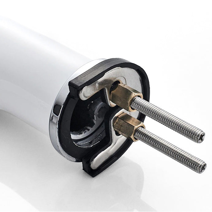 Modern Bathroom Faucet  White Zinc Alloy Single Handle - Product example