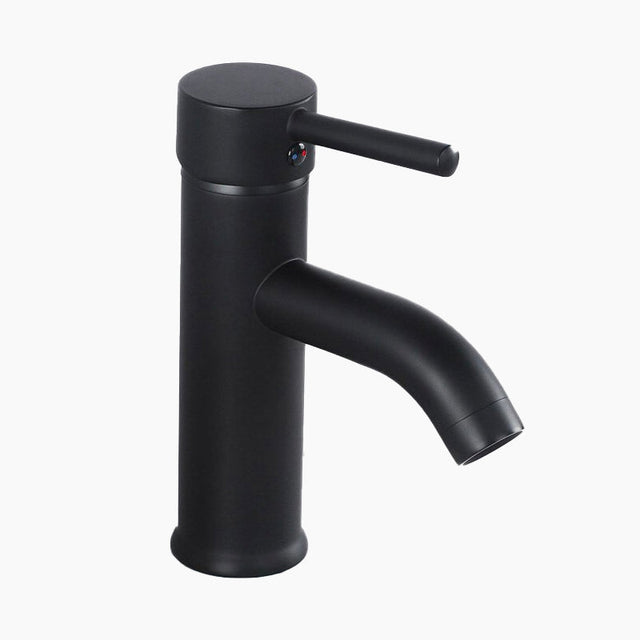 Modern Bathroom Faucet  Matte Black Single Handle Design - Product showcase