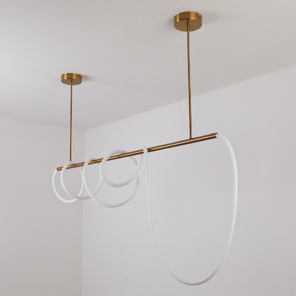 Modern LED Pendant Light Curved Silicone Rope Design - Product detail 6