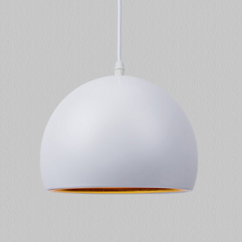 Modern Dome Pendant Light Matte Black Aluminum Design - Product detail 9