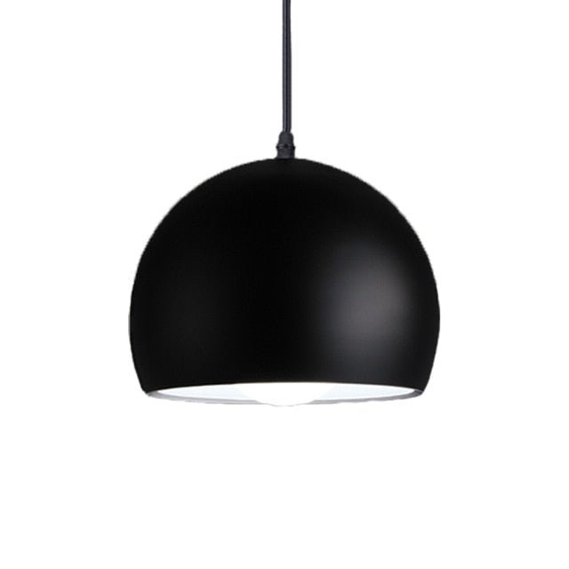 Modern Dome Pendant Light Matte Black Aluminum Design - Product detail 7