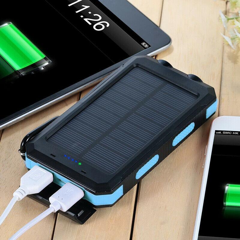 Outdoor Solar Power Bank  Dual USB Waterproof Charger with LED Light - Detailed view