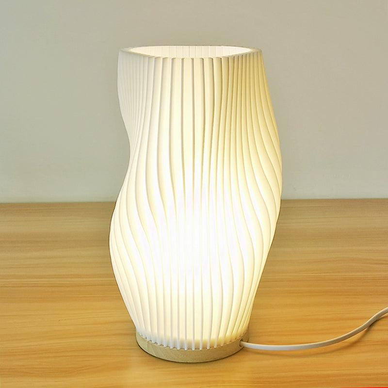 French Cream Table Lamp Pleated Wave Design - Product detail 8