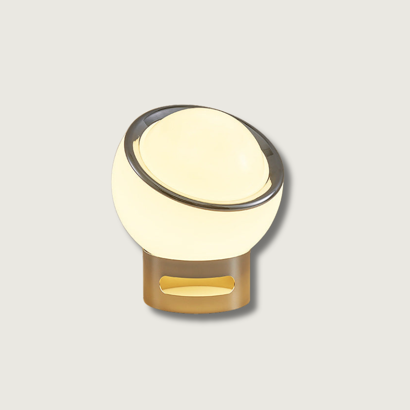Modern Table Lamp Opal Glass Bauhaus Design - Product showcase