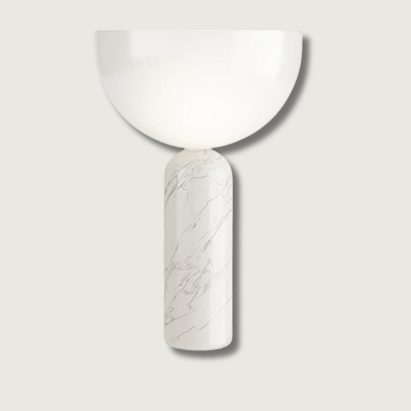 Minimalist Table Lamp White Marble Base Design - Product showcase