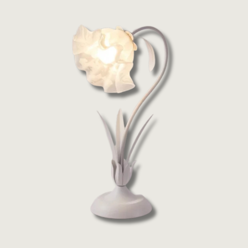 Vintage Table Lamp Floral Design Adjustable Arm - Product showcase