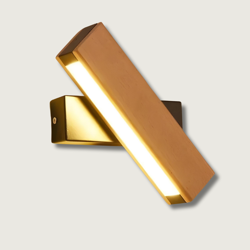 Modern LED Wall Light Adjustable Wooden Beam Design - Product showcase
