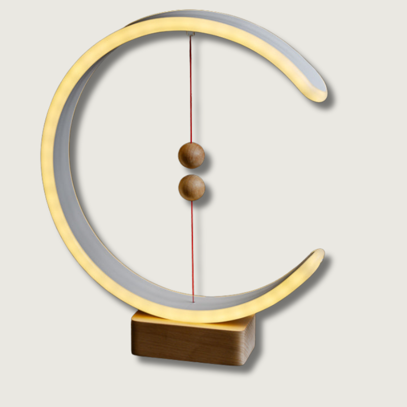 Modern Crescent Table Lamp Magnetic Switch Design - Product showcase