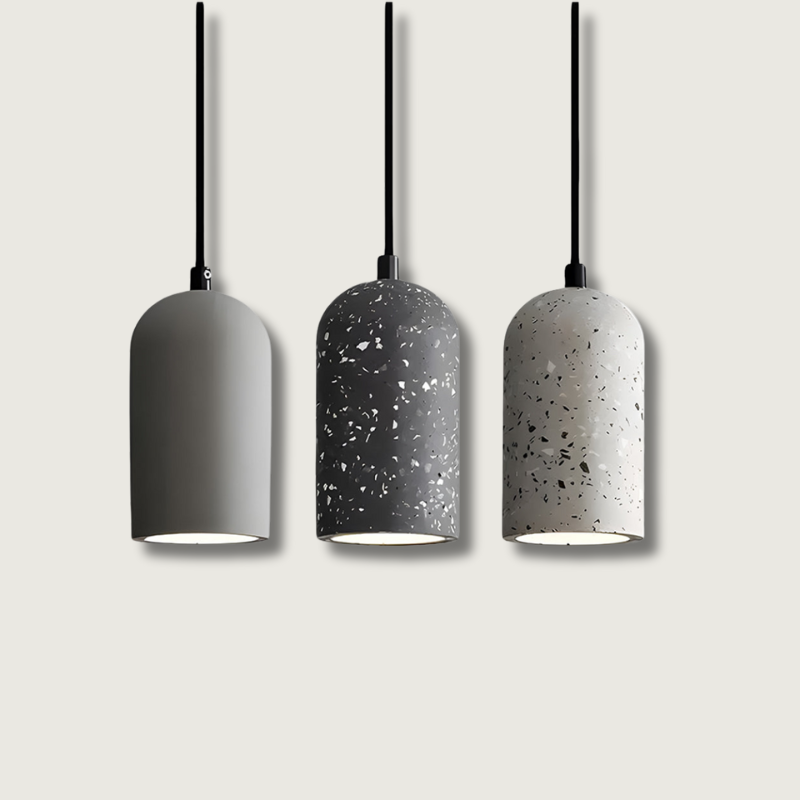 Concrete Pendant Light Terrazzo Pattern Design - Product showcase