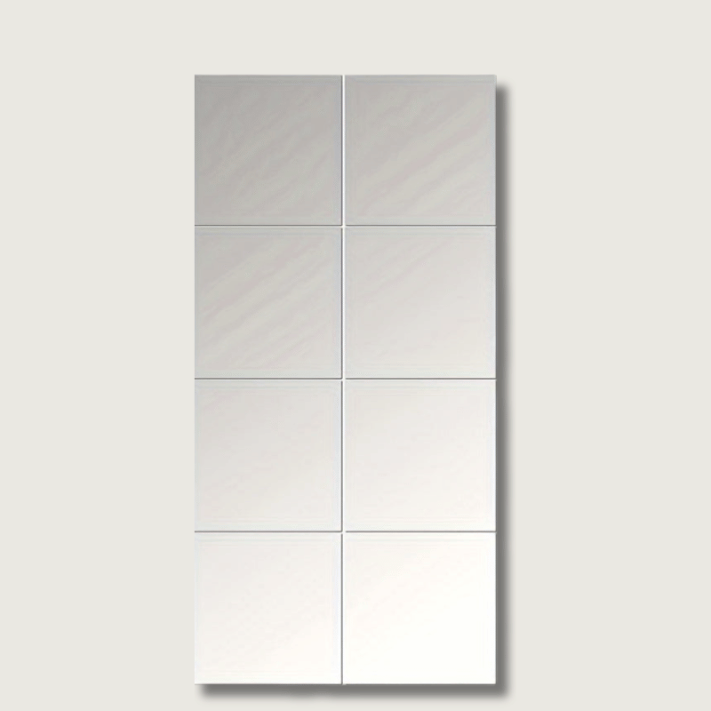 Modern Mirror Tiles Self-Adhesive Acrylic Square Set - Product showcase