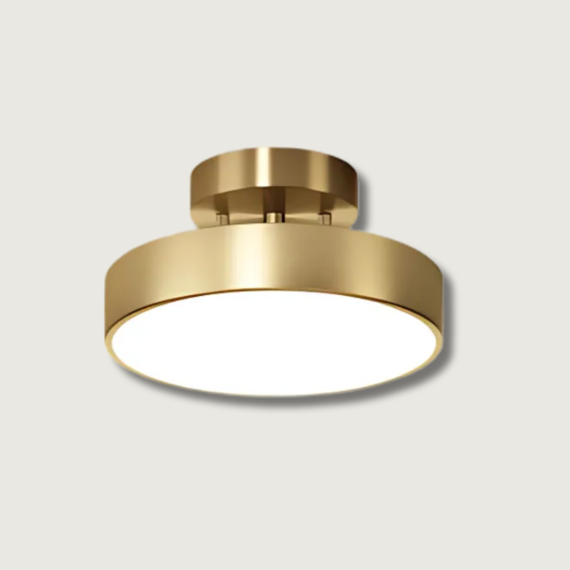 Modern Ceiling Light Brushed Gold Disc Design - Product showcase