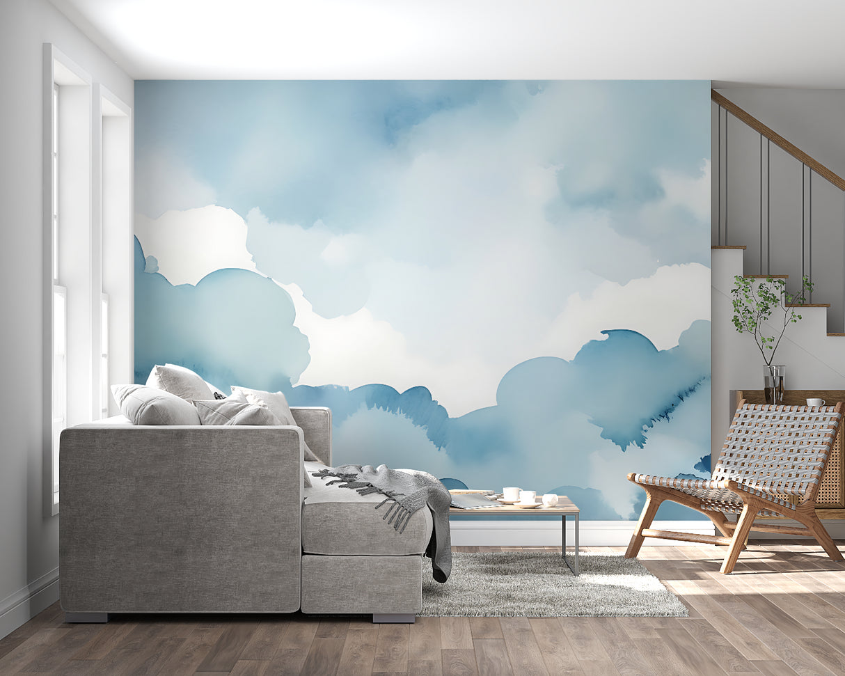 Dreamy cloud design in meditation room with natural lighting