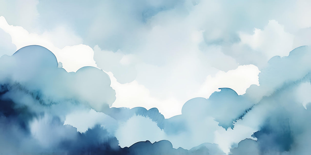 Sky and cloud wallpaper design file showing detailed cloud formations and color gradients