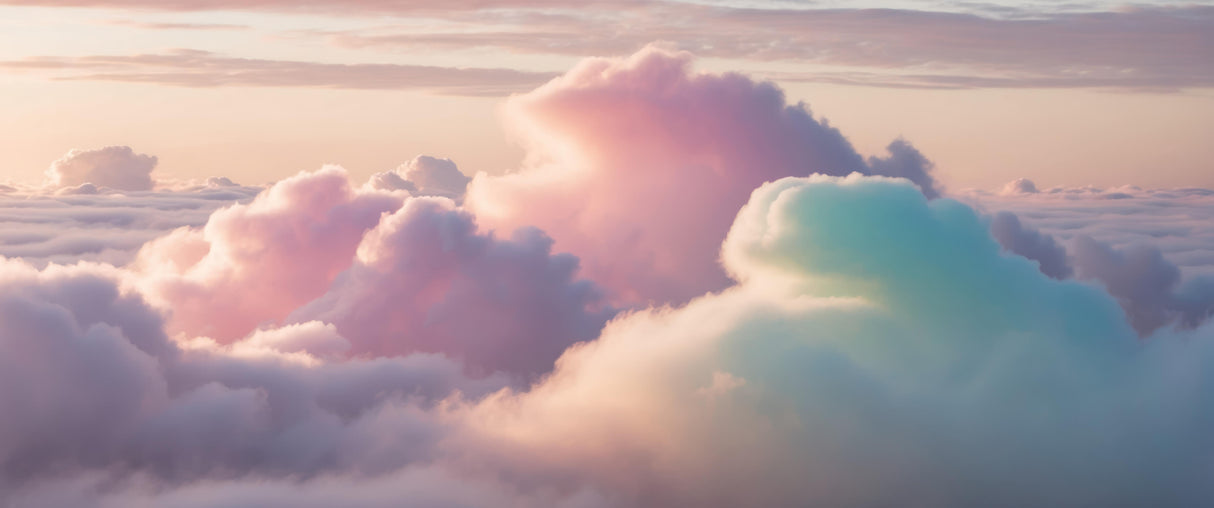 Design file of pastel cloud wallpaper showing detailed sunset color blends