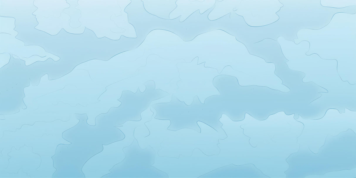 Design file showing detailed cloud pattern and ethereal sky mural texture