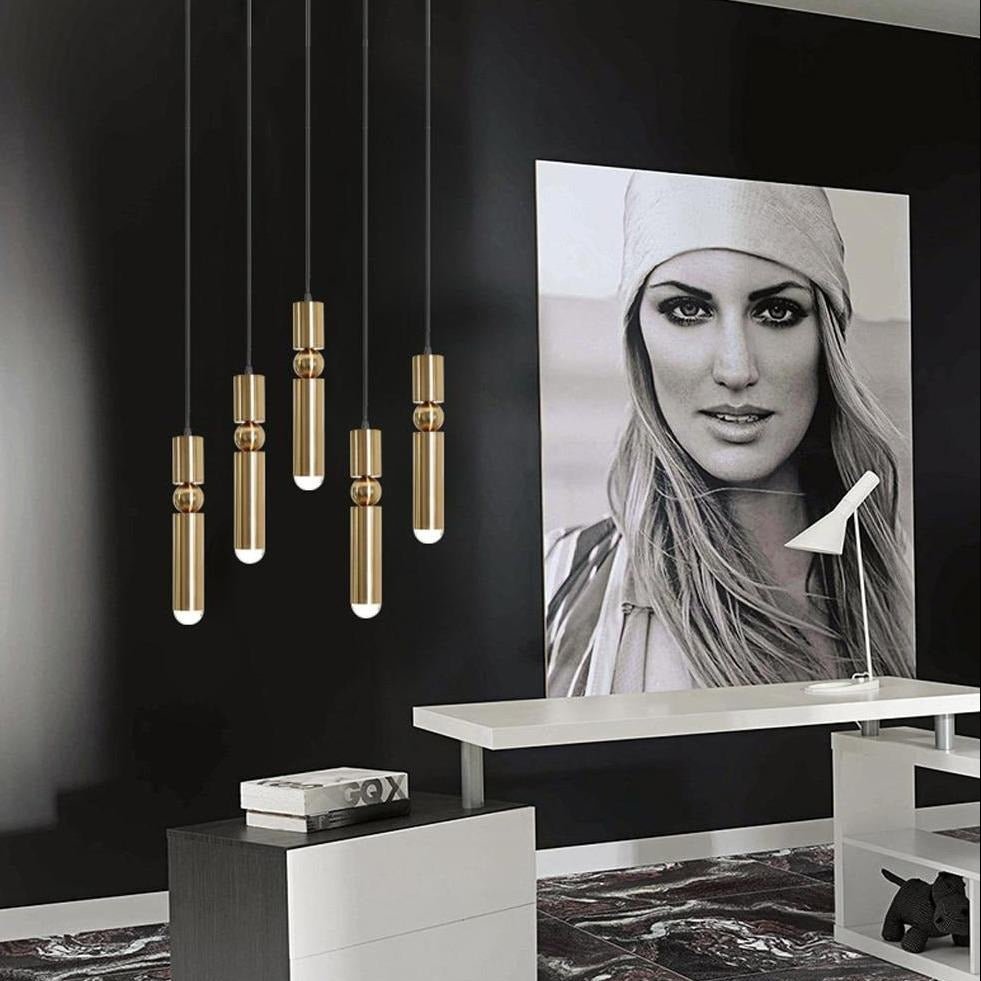 Modern Pendant Light Minimalist Metal Cylinder Design - Product detail 4