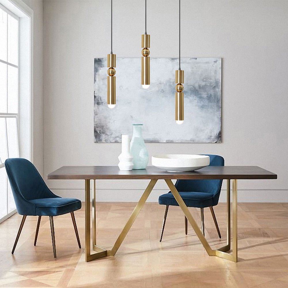 Modern Pendant Light Minimalist Metal Cylinder Design - Detailed view